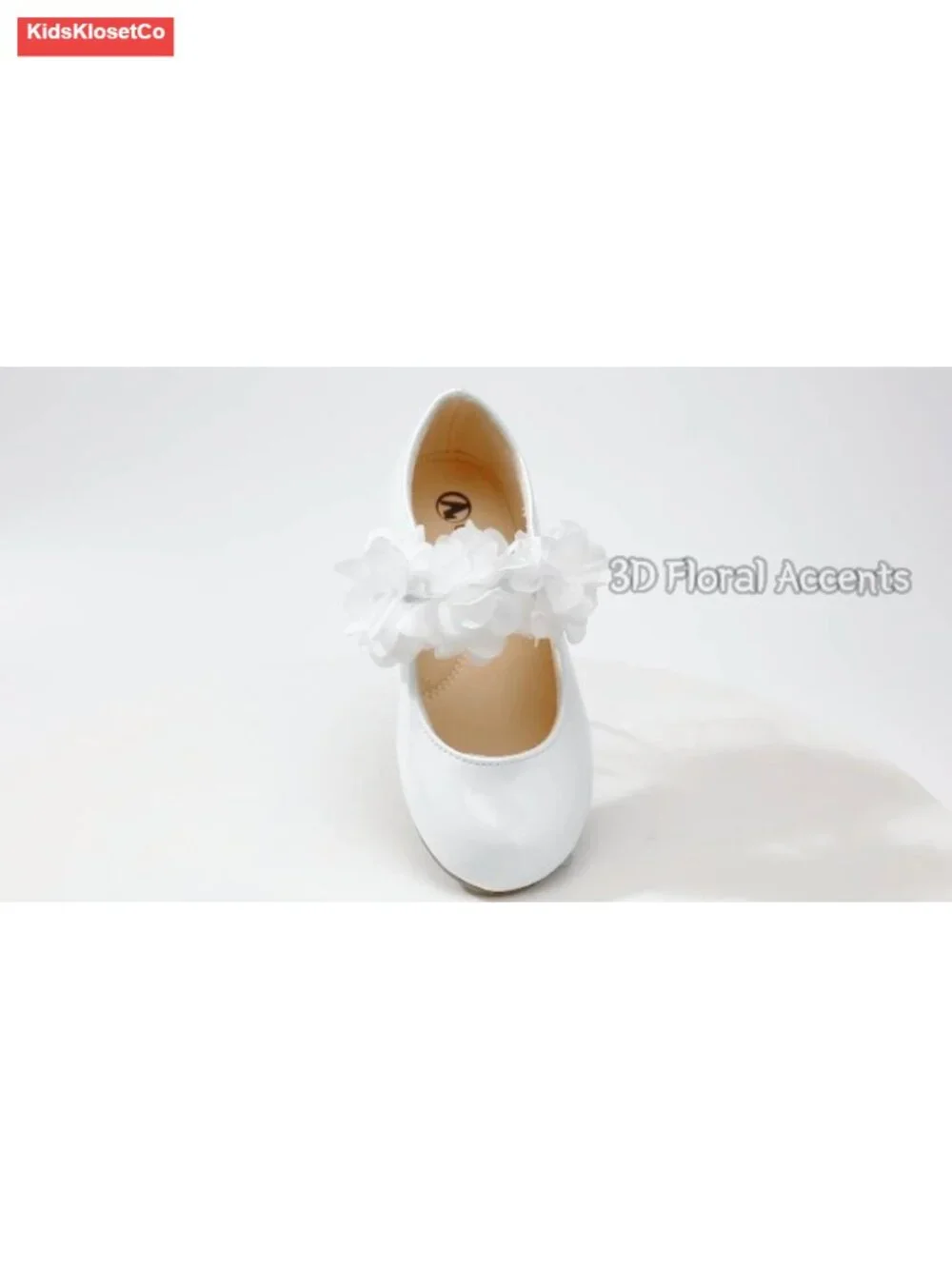 Toddler Girl Mary Jane Dress Shoes with Floral Appliques Soft Walking Flats